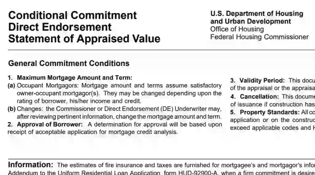FHA conditional commitment