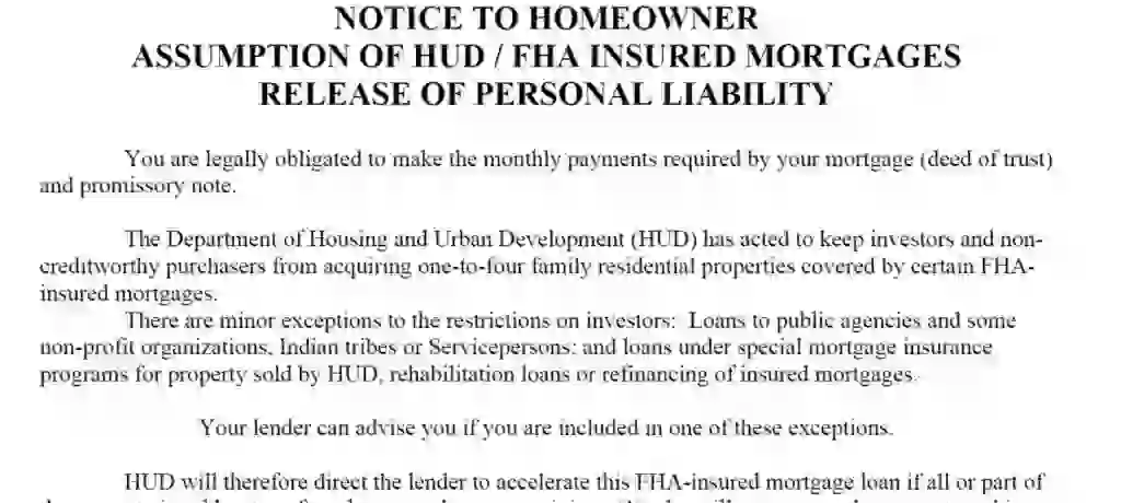 fha notice to homeowner